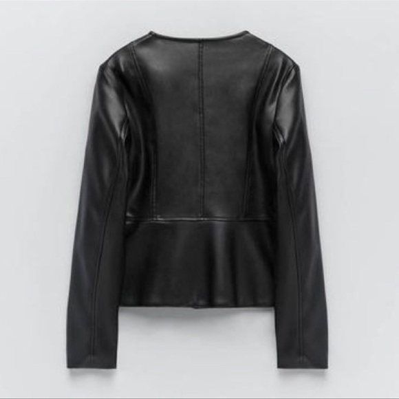 ZARA LEATHER FITTED JACKET | NWOT | SIZE: XXL - Picture 4 of 7
